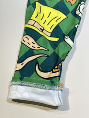 Girls St Patrick's Leggings Hat Argyle Pattern Pants