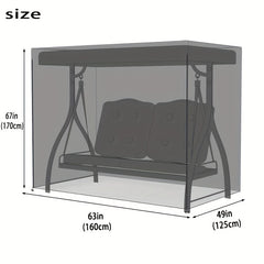 2 Seater Patio Swing Cover Hanging Chair Cover Outdoor Furniture Cover