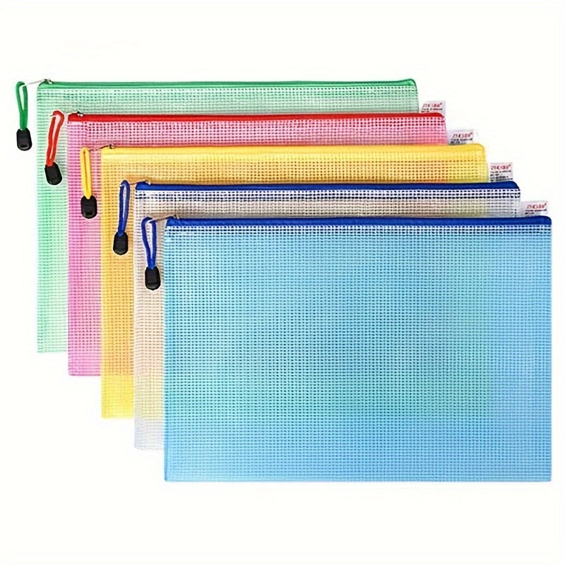 10pcs Zipper File Bag A4 Size Sorting Storage