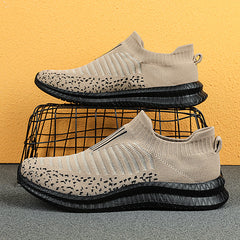 Men's Lightweight Knit Running Shoes Outdoor Walking Sneakers