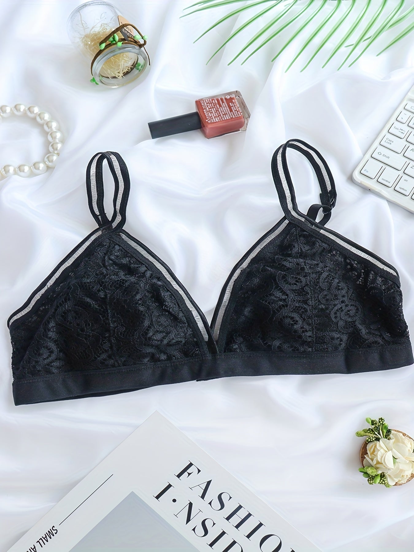 Floral Lace Wireless Bra Comfy & Sexy Lingerie