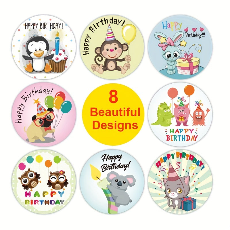 500pcs Happy Birthday Adhesive Sticker Office Stationery Decoration