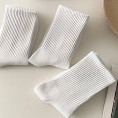 6 Pairs Comfy Breathable Mid Tube Socks Women's Stockings & Hosiery