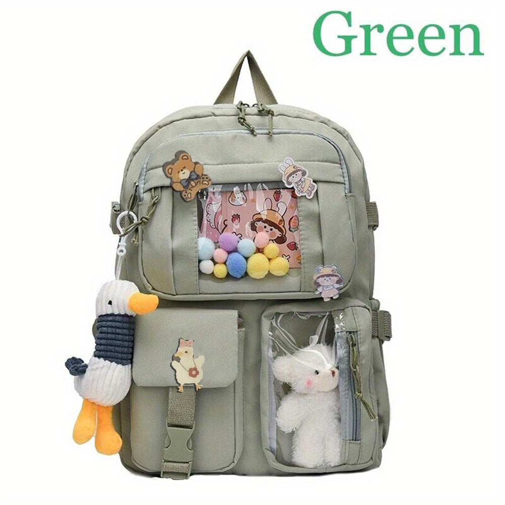 Waterproof School Backpack For Girls Four Badges