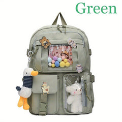 Waterproof School Backpack For Girls Four Badges