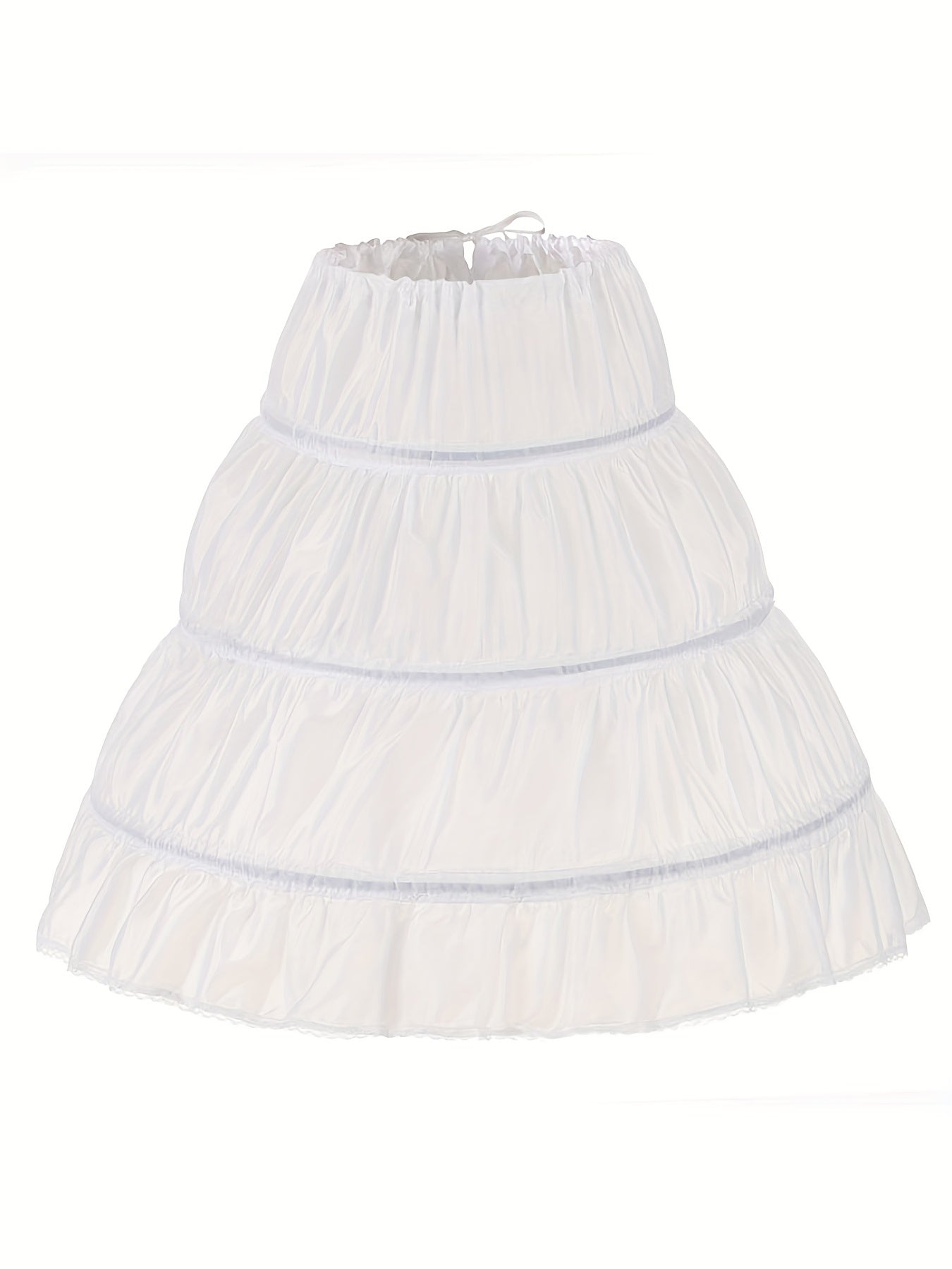 Girls 3-Hoop Petticoat Full Slip Skirt for Flower Girl