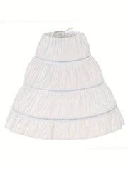 Girls 3-Hoop Petticoat Full Slip Skirt for Flower Girl