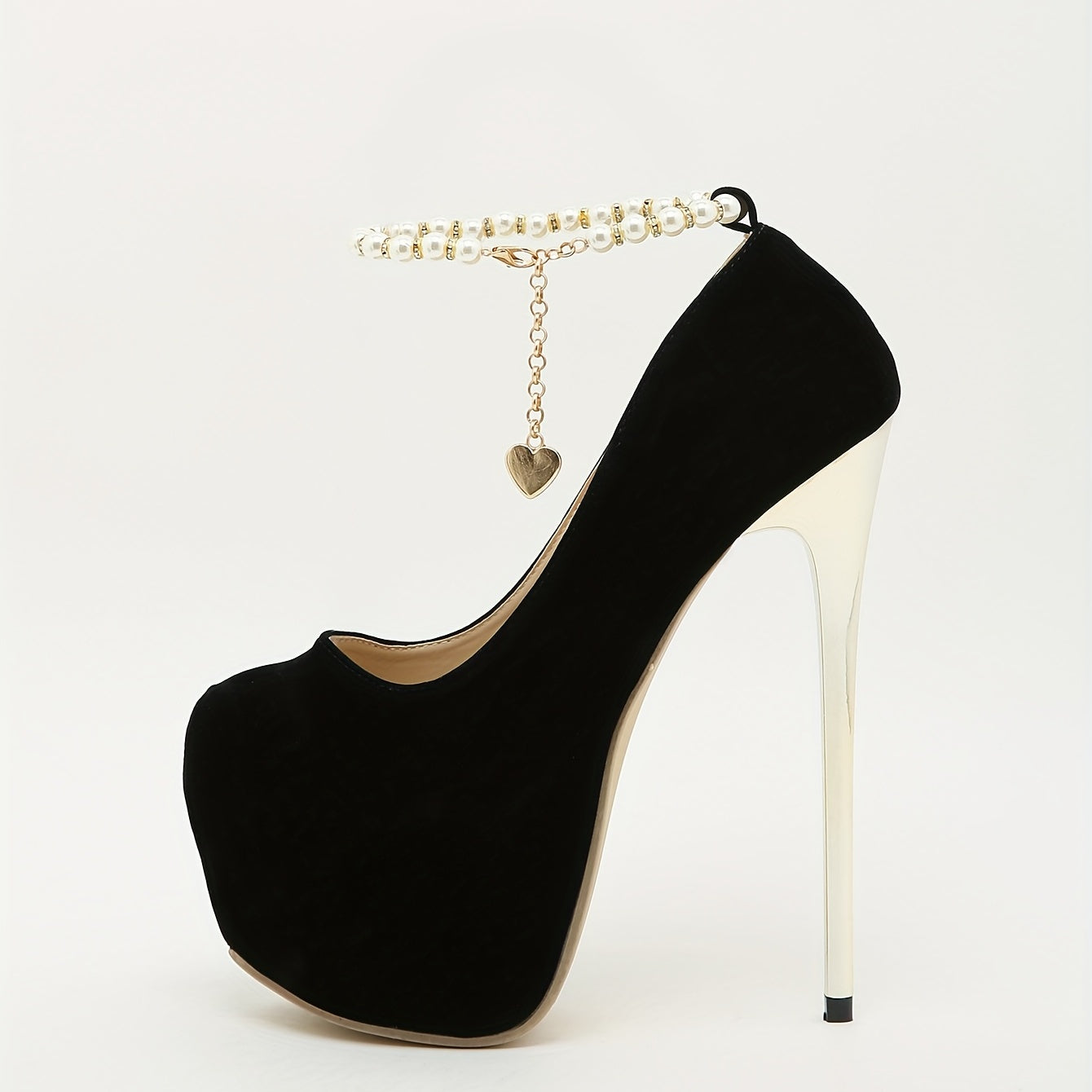 Women's Solid Platform Stiletto High Heel Shoes