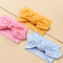 3pcs Bow Soft Elastic Hair Band Headbands Hair Accessories for Baby Girls