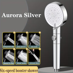6 Modes Adjustable High pressure Shower Head - Water saving Hand held Shower Hea