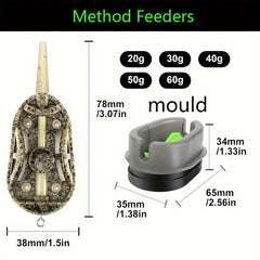 Weighted Method Feeder with Mould Carp Fishing Accessories
