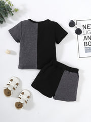 Boys Round Neck T Shirts and Shorts Set Kids Summer Clothes