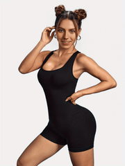 Racer Back Jumpsuit High Stretch Bodysuit Women's Activewear