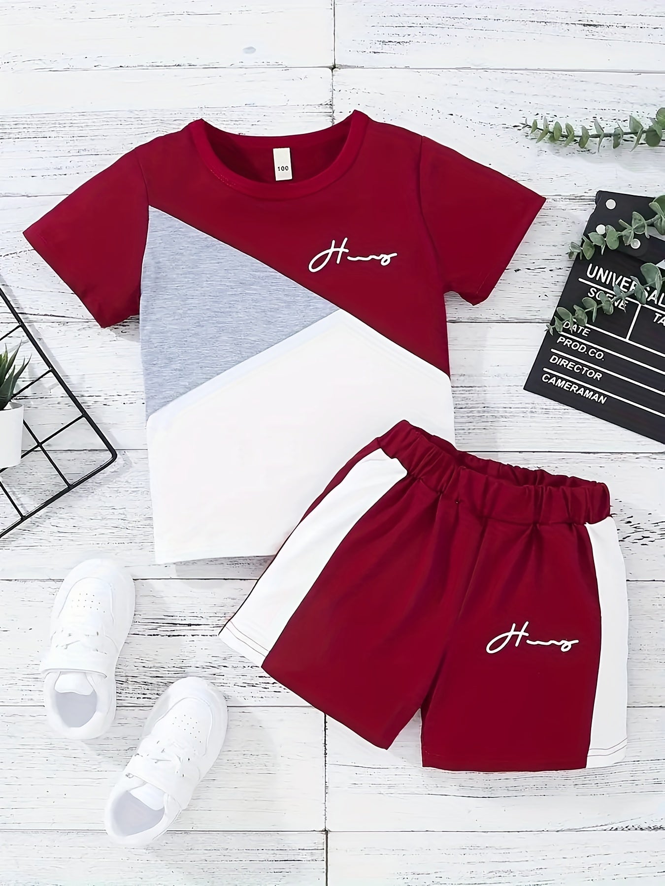 Boys Casual Outfit T-Shirt & Shorts Summer Clothes Set