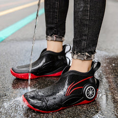 Women's Short Tube Rain Boots Waterproof Wear-resistant Work Outdoor Shoes