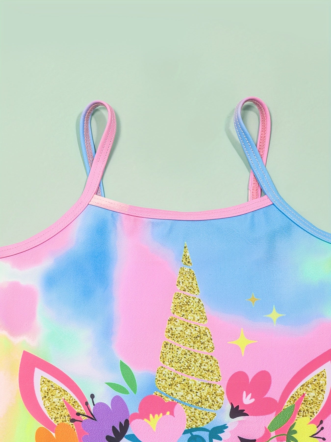Girls Tie Dye Butterfly One Piece Swimsuit Kids Beach Bathing Suits
