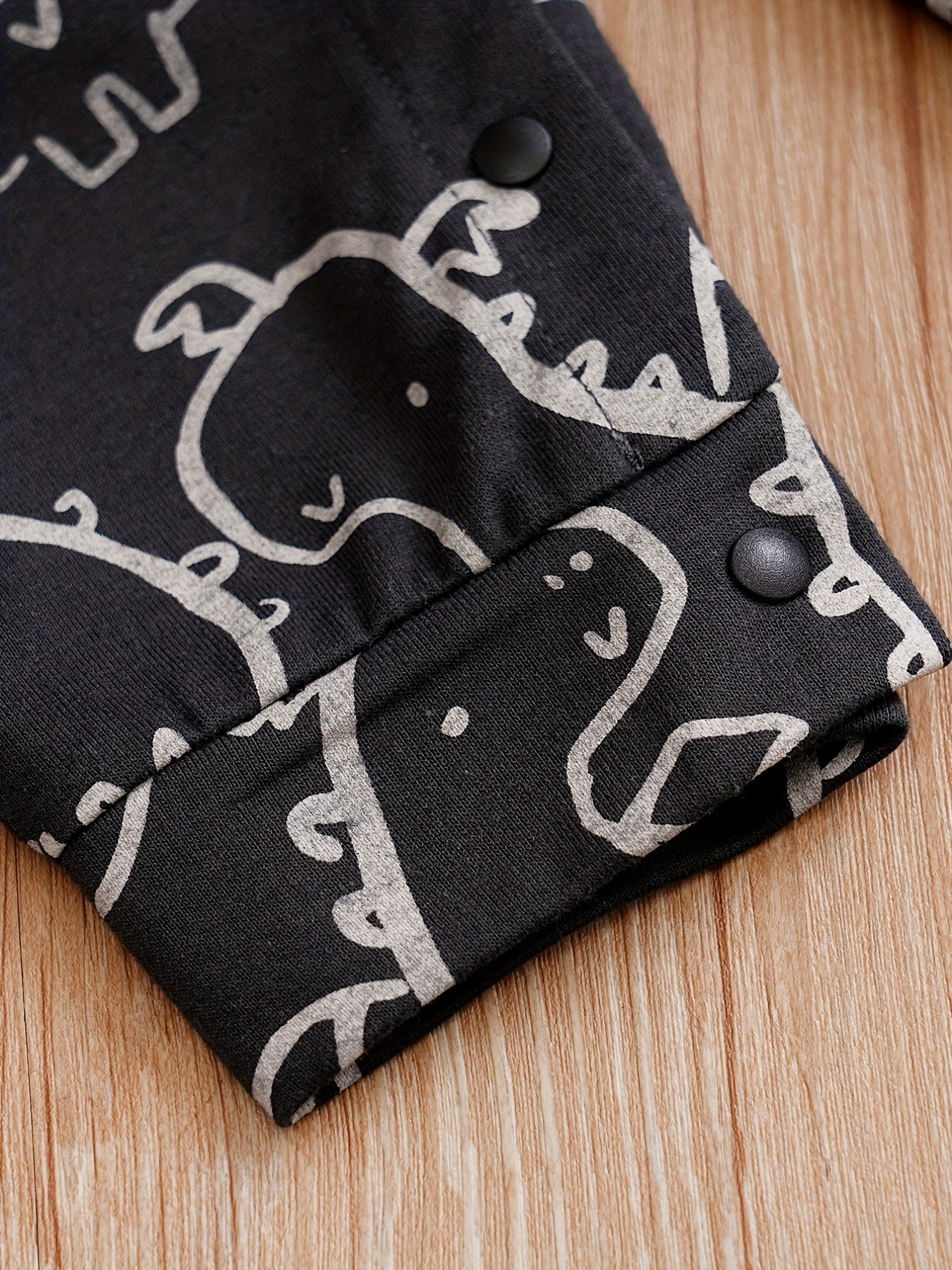 Dinosaur Print Newborn Romper Long Sleeve Baby Bodysuit