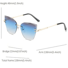 Rimless Metal Sunglasses