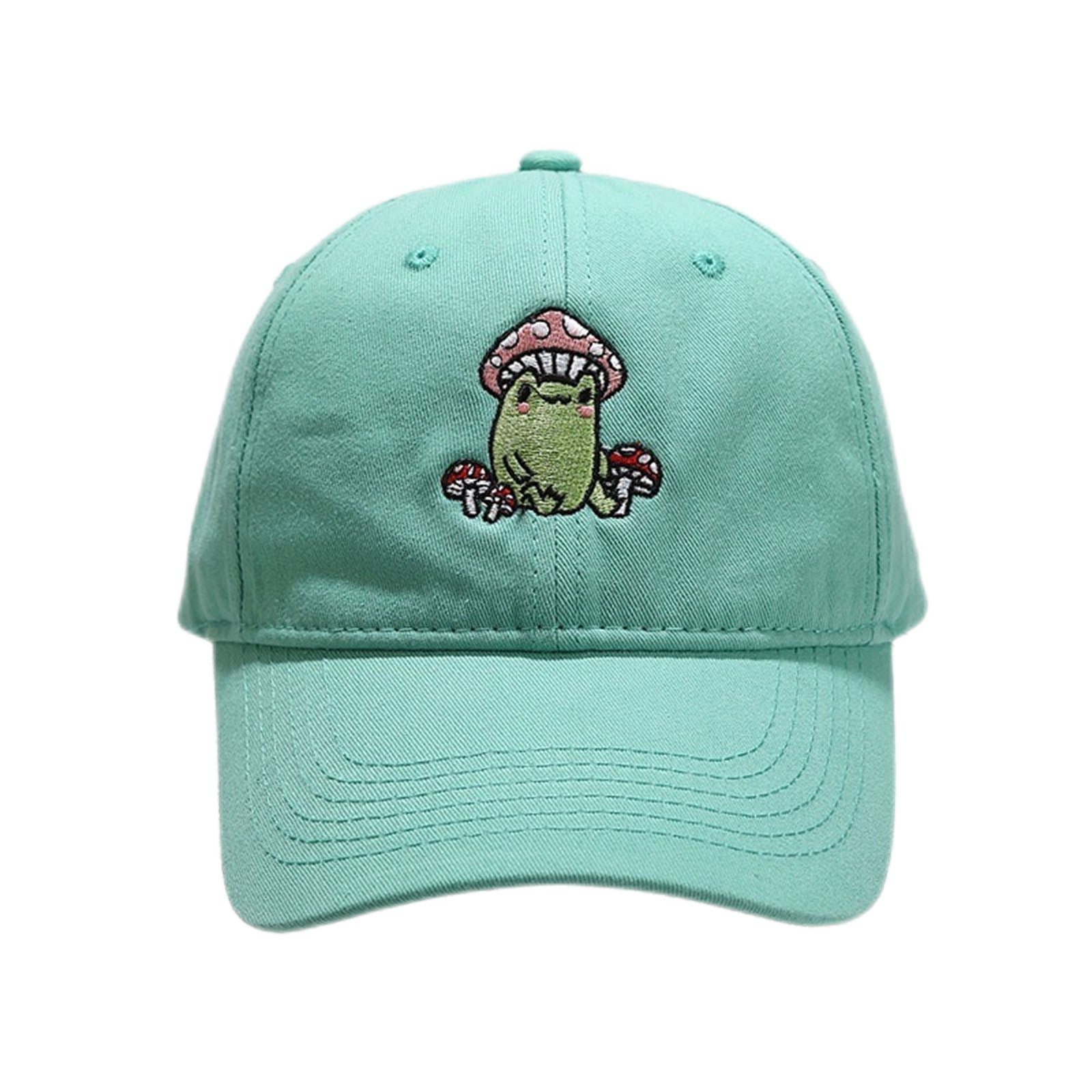 Frog Embroidered Baseball Cap, Absorbent Sweat Hat