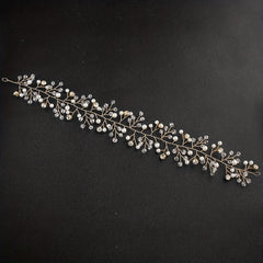 Crystal Rhinestone Beads Headpiece Hairband Bridal Jewelry