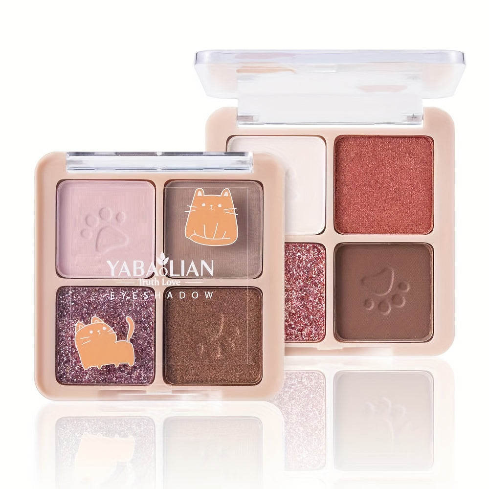 Cat Paw Eyeshadow Palette Pearly Matte Blendable Cosmetics