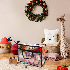 4pcs Plastic Storage Bags with Zippers and Handles