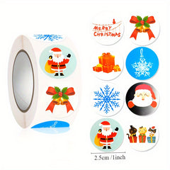 500pcs Christmas Stickers Gift Decoration Labeling Round Seal Stickers