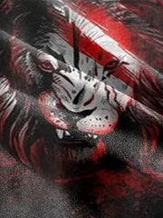 Mens 2 Piece Lion 3D Print T-shirt & Shorts Set for Summer