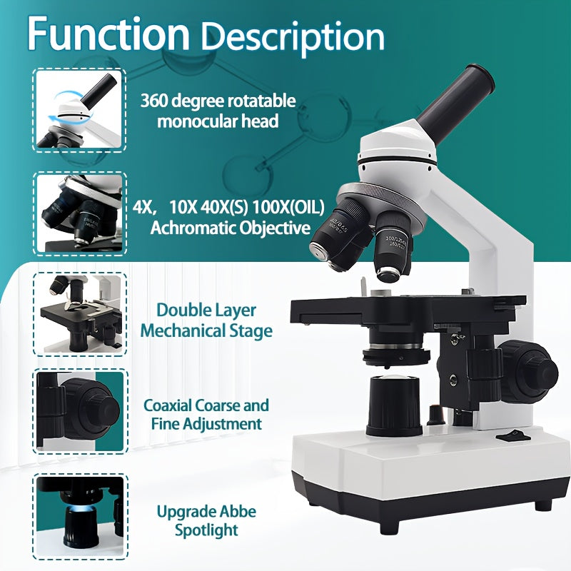 Pro Bio Compound Microscope 2500X Magnification