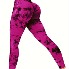 Women's Tie Dye High Waist Yoga Leggings Hip Lifting Sports Pants