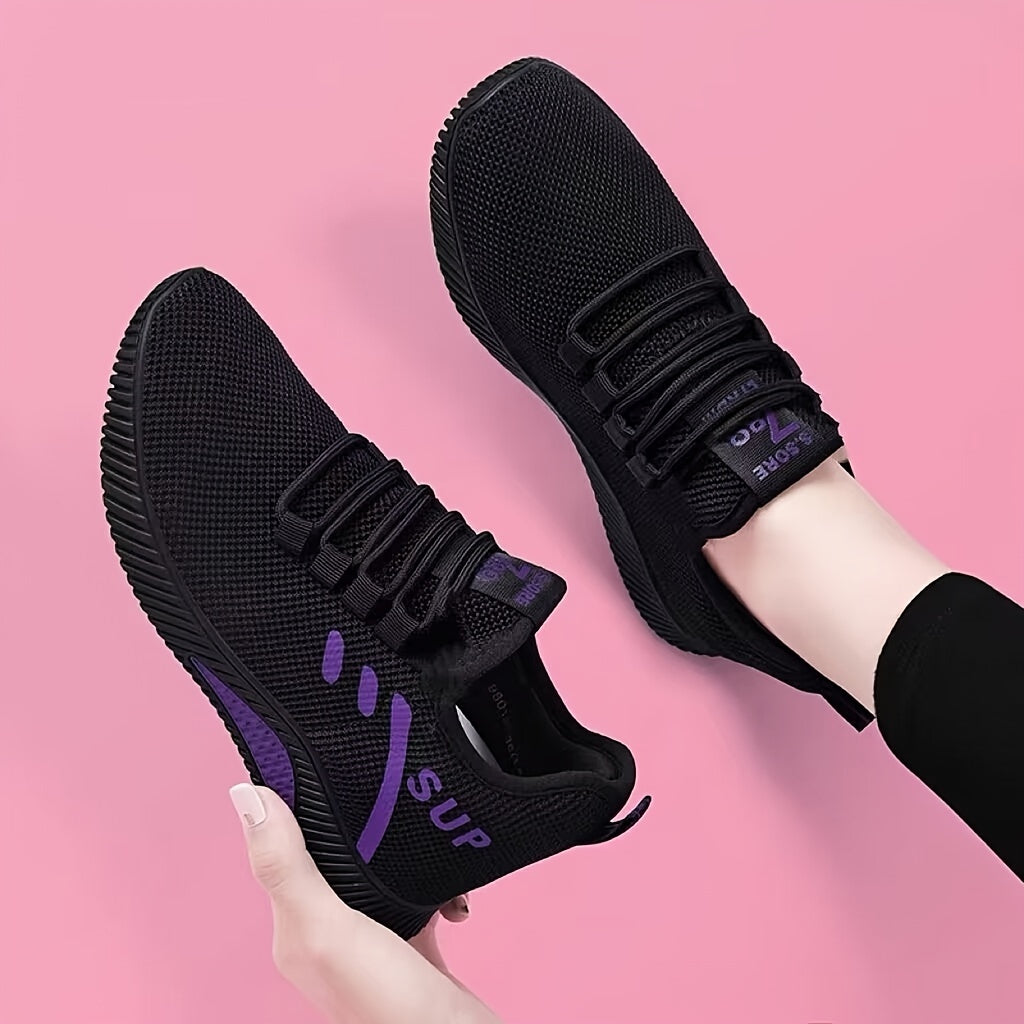 Women's Mesh Sneakers Lace Up Running Shoes Casual Footwear