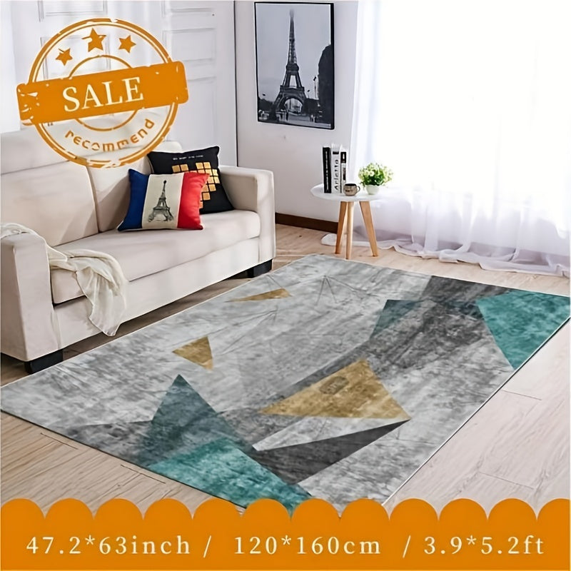 Nordic Geometric Floor Carpet Non Slip Rug Machine Washable