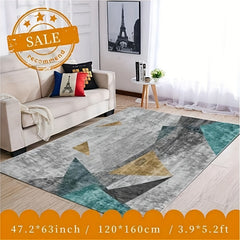 Nordic Geometric Floor Carpet Non Slip Rug Machine Washable