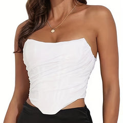Mesh Zipper Shaping Tube Top Tummy Control Slimmer Underwear