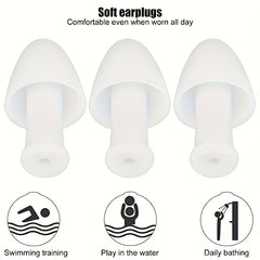 Waterproof Silicone Earplugs for Swimming Diving Bath