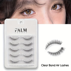 Natural Look False Eyelashes Short Everyday Lashes Clear Bands