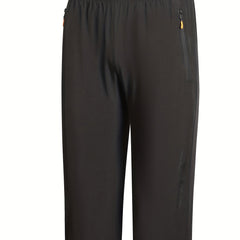 Men's Stretch Sports Shorts Quick Dry Zip Pockets Gym Training Pants