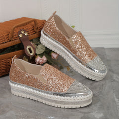 Sequin Decor Glitter Heighten Skate Shoes
