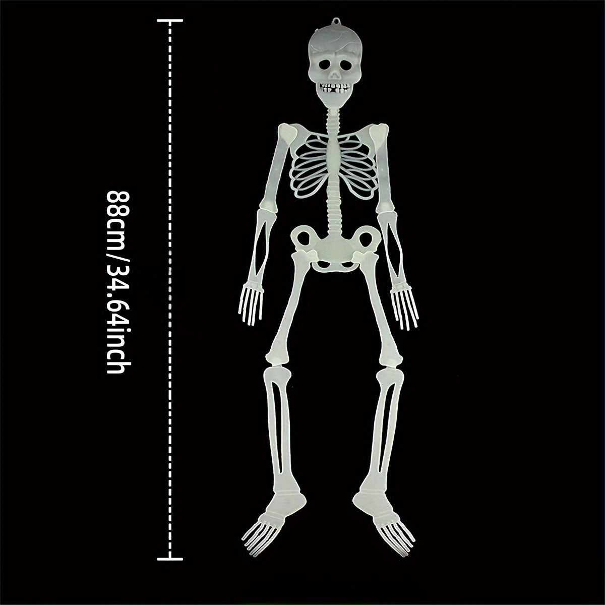 Large Skeleton Halloween Party Decoration 34-64 inch Luminous Outdoor Prop