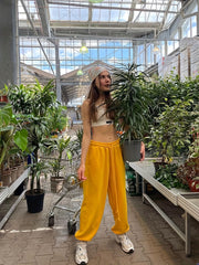 Women's Soft Elastic Waist Loose Jogger Sweatpants