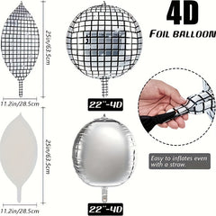 83pcs Silvery Disco Aluminum Balloons for Party Decorations