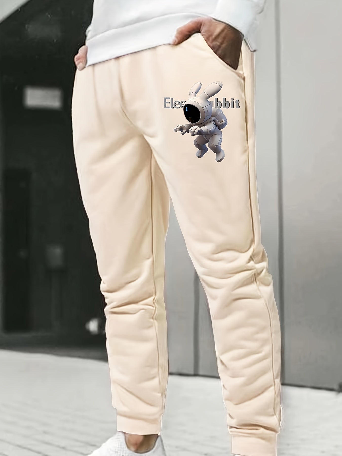 Men's Astronaut Print Drawstring Sweatpants