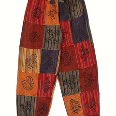 Patchwork Print Boho Pants Joggers