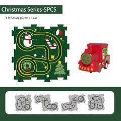 Kids Christmas Puzzle Track Car Set