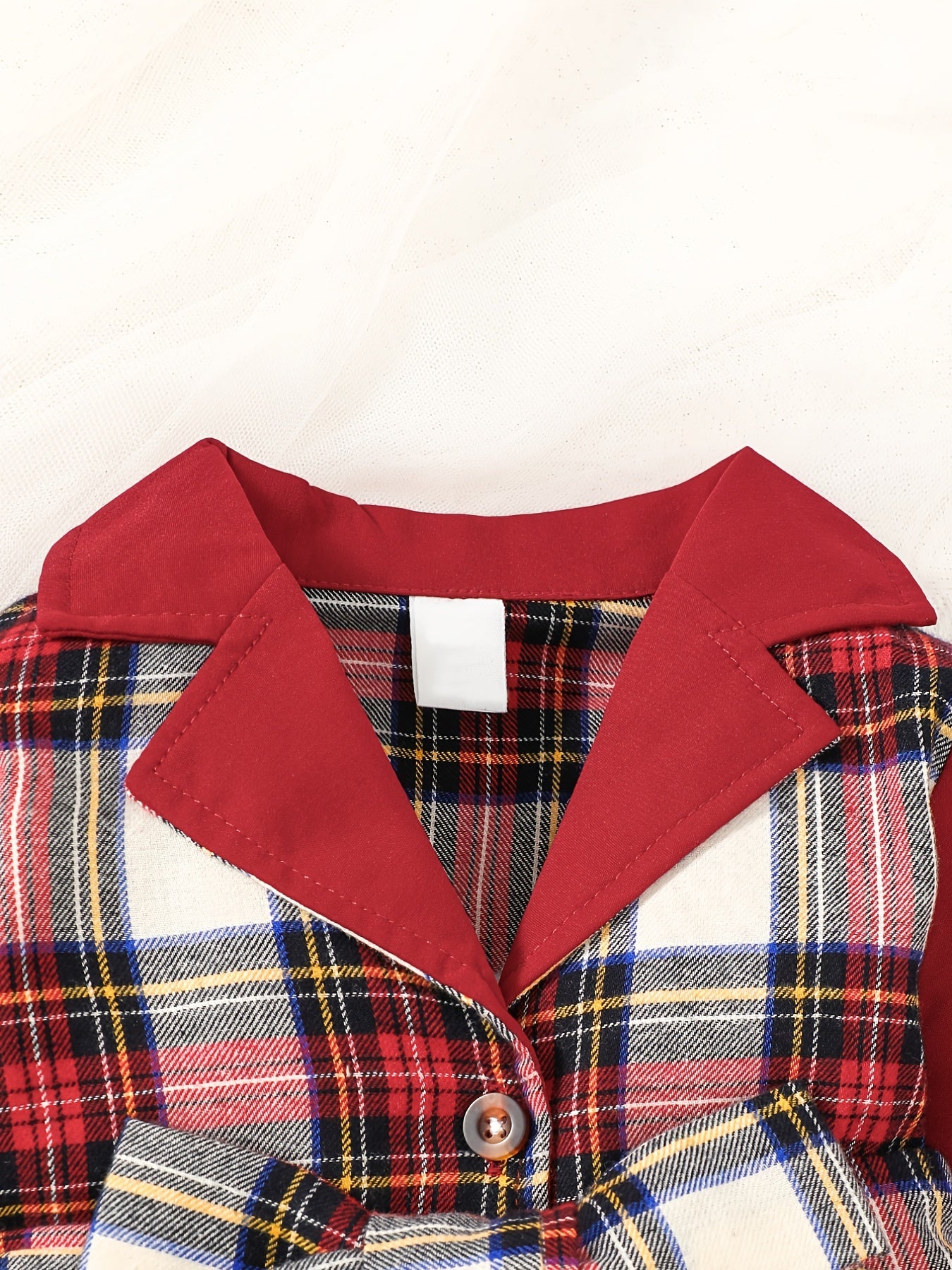 Plaid Patchwork Winter Vintage Windbreaker Dress for Toddler Girls