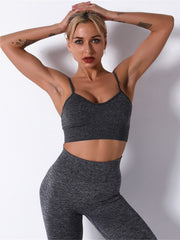 Women's Seamless Fitness Set: Sports Bra & Leggings
