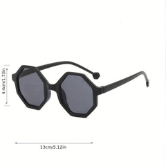 Girls Sweet Round Frame Sunglasses UV Protection Summer Sunglasses