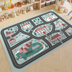 Teaching & Puzzle Carpet - Urban Traffic Parking Lot Crawl