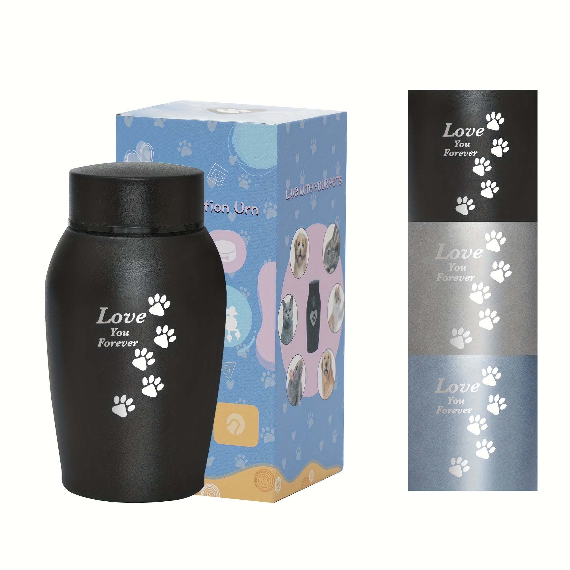 Stainless Steel Pet Urn Dog Ashes Container Memorial Cremation Urns