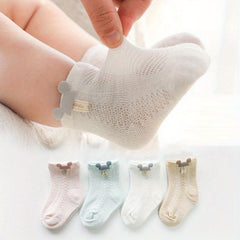 4Pairs Newborn Baby Socks Cotton Blend Comfy Boys Girls